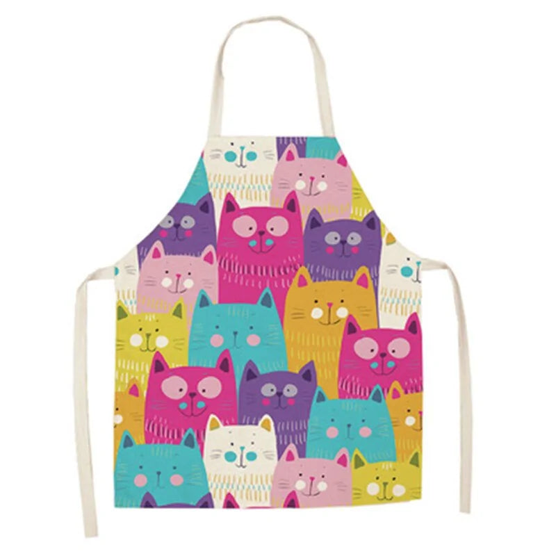 Cute Cat Print Cooking Kitchen Apron Pfoten Plaza