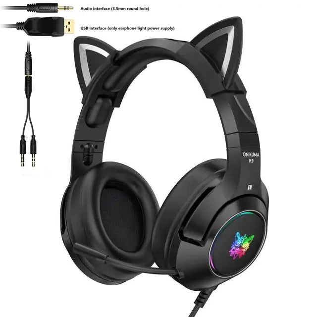 Cute Cat Ear Headphone with Mic Pfoten Plaza