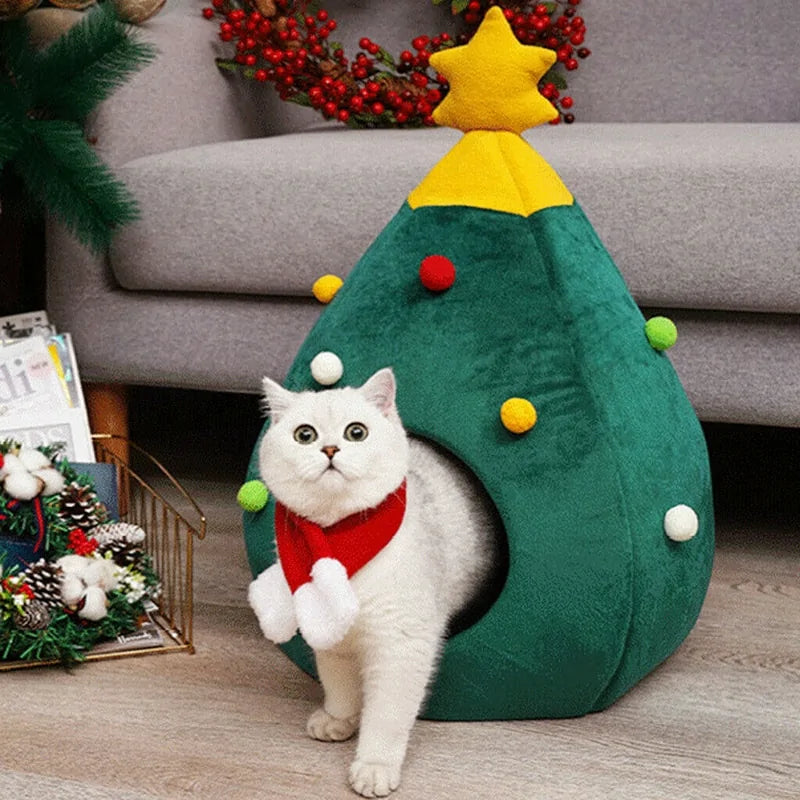 Christmas Cat House Pfoten Plaza