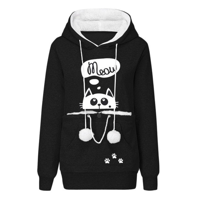 Katzen Hoodie Pfoten Plaza