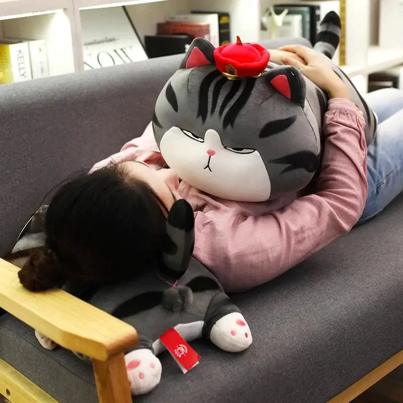 Kawaii Moody Giant Cat Plush Pfoten Plaza