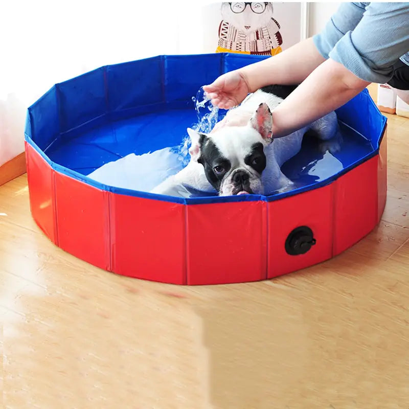 PVC Foldable Dog Pool Pet Bathtub Wash Pool Outdoor Indoor Swimming Tub Summer Cooling Bathing Pool Pet Dog Supplies Pfoten Plaza