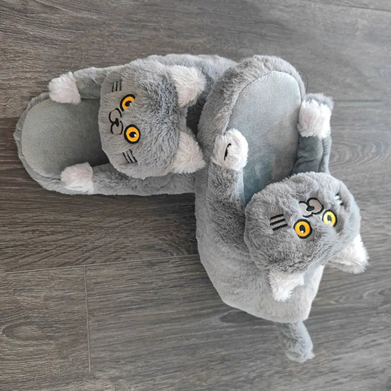 Cuddly Hug Cat Slippers Pfoten Plaza