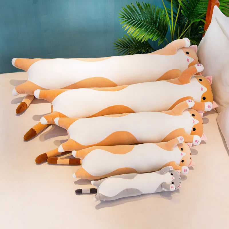 Cute Soft Long Cat Pillow Pfoten Plaza