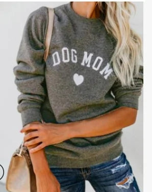 DOG MOM Print Sweatshirt Pfoten Plaza