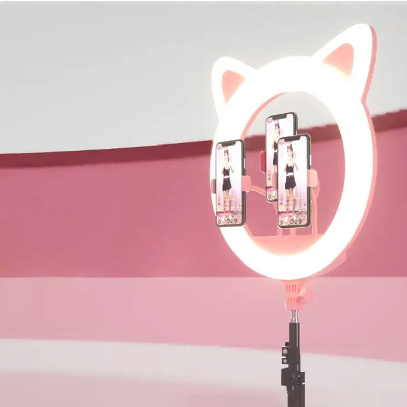 Ring Light With Cat Ear-Shaped Design Pfoten Plaza