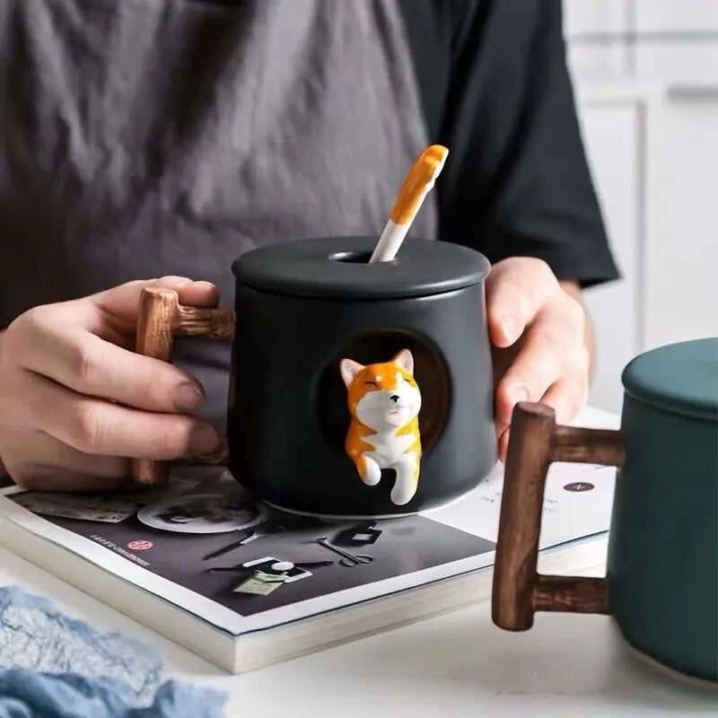 Shiba Inu Ceramic Mug Set Pfoten Plaza