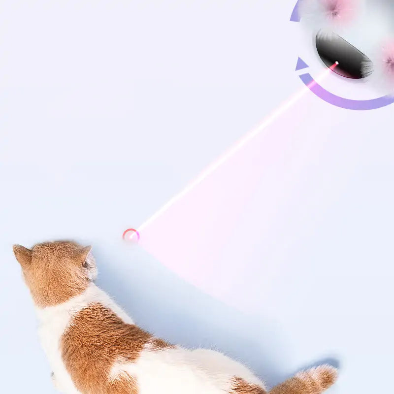 Rotating Laser Cat Feather Toy Pfoten Plaza