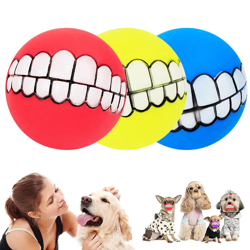 Pet Ball Teeth Silicon Chew Toys for Large Breeds Pfoten Plaza