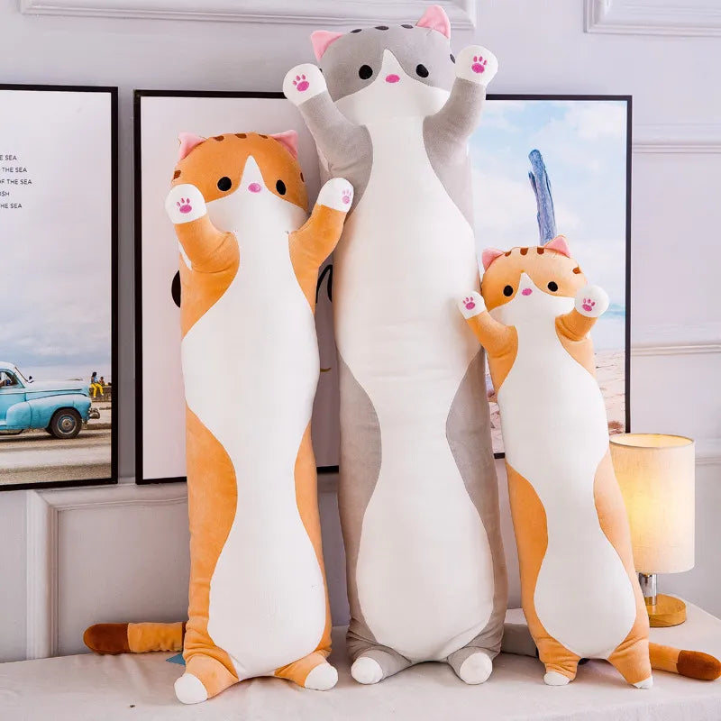 Cute Soft Long Cat Pillow Pfoten Plaza