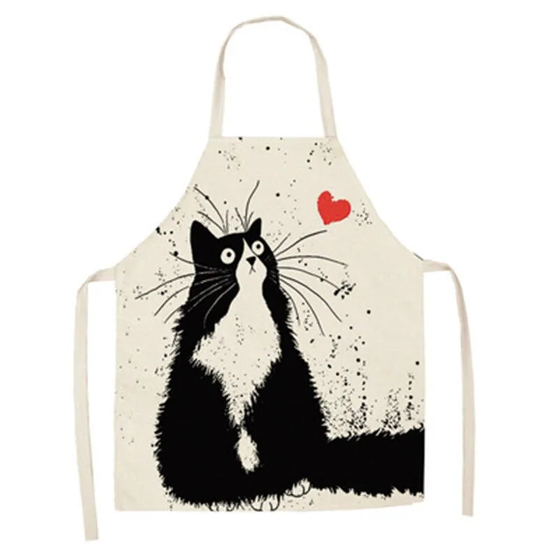 Cute Cat Print Cooking Kitchen Apron Pfoten Plaza