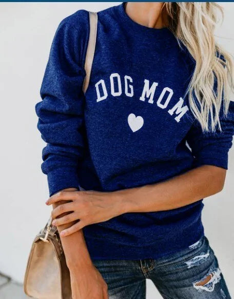 DOG MOM Print Sweatshirt Pfoten Plaza