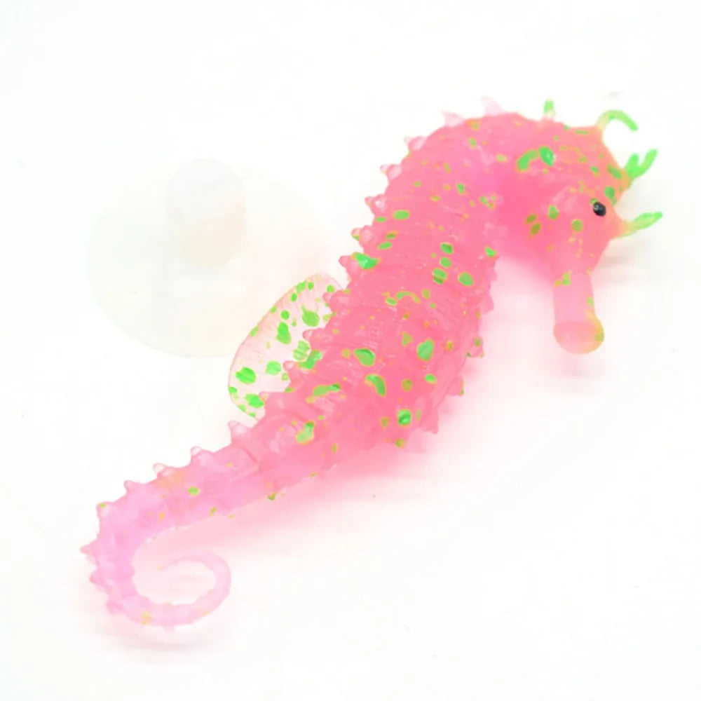 Silicone Luminous Sea Horse Aquarium Decoration Pfoten Plaza