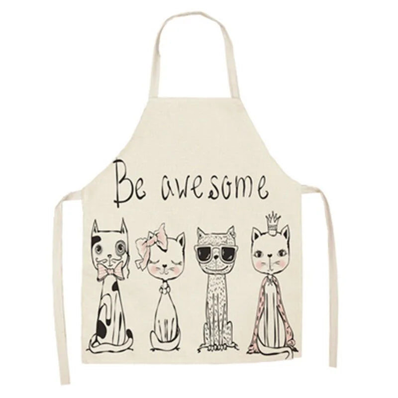 Cute Cat Print Cooking Kitchen Apron Pfoten Plaza