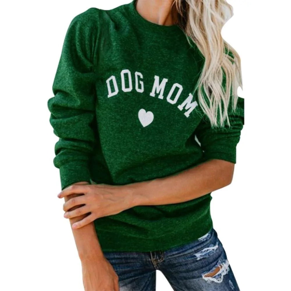 DOG MOM Print Sweatshirt Pfoten Plaza