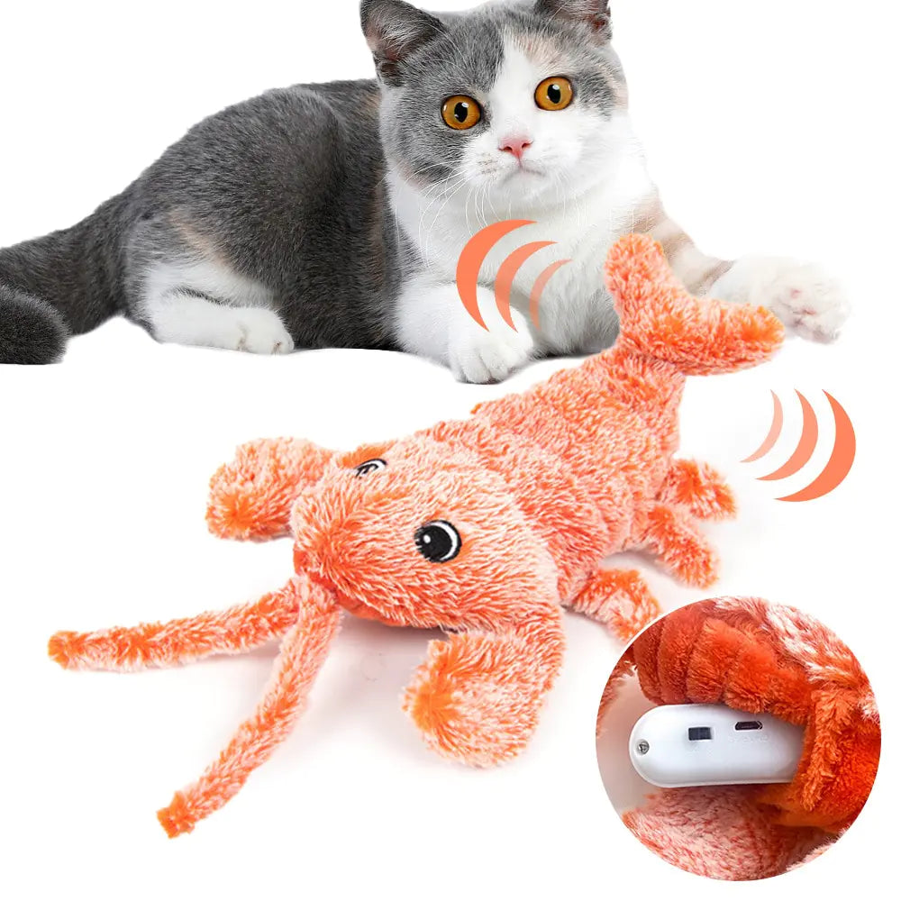 Jumping Shrimp Cat Toy Pfoten Plaza