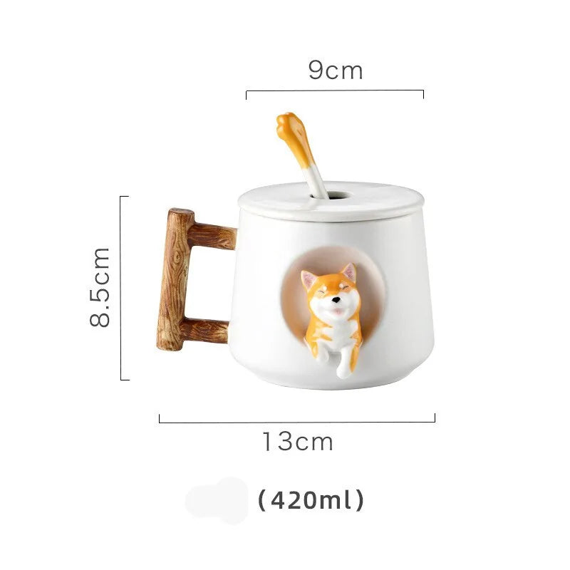 Shiba Inu Ceramic Mug Set Pfoten Plaza