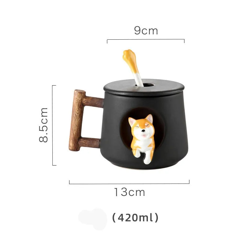 Shiba Inu Ceramic Mug Set Pfoten Plaza