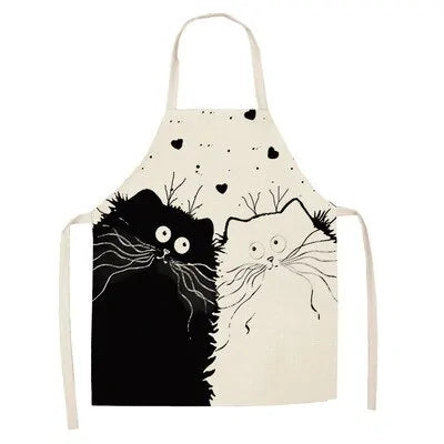 Cute Cat Print Cooking Kitchen Apron Pfoten Plaza