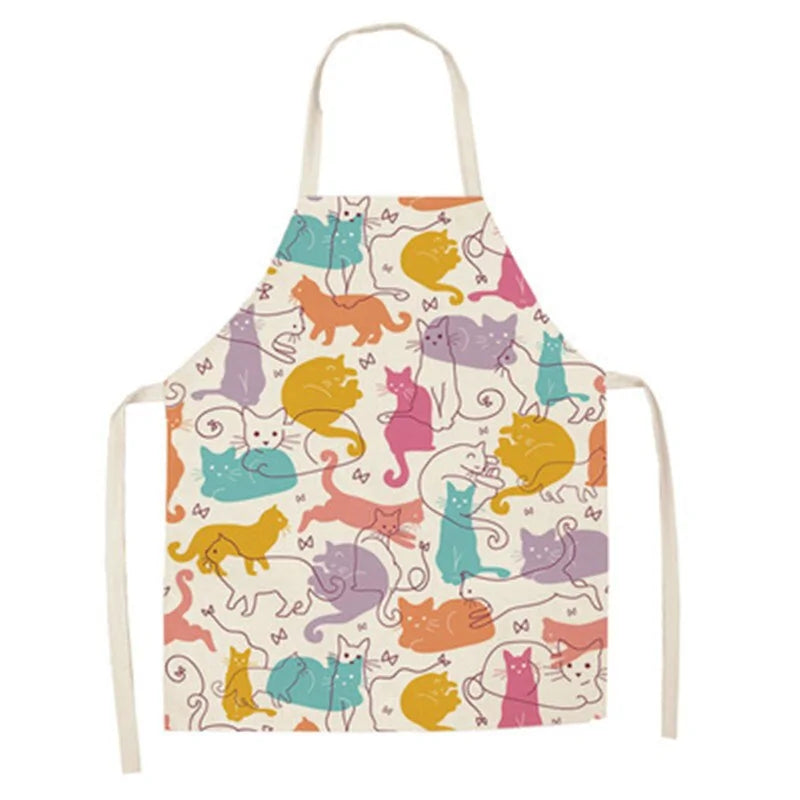 Cute Cat Print Cooking Kitchen Apron Pfoten Plaza