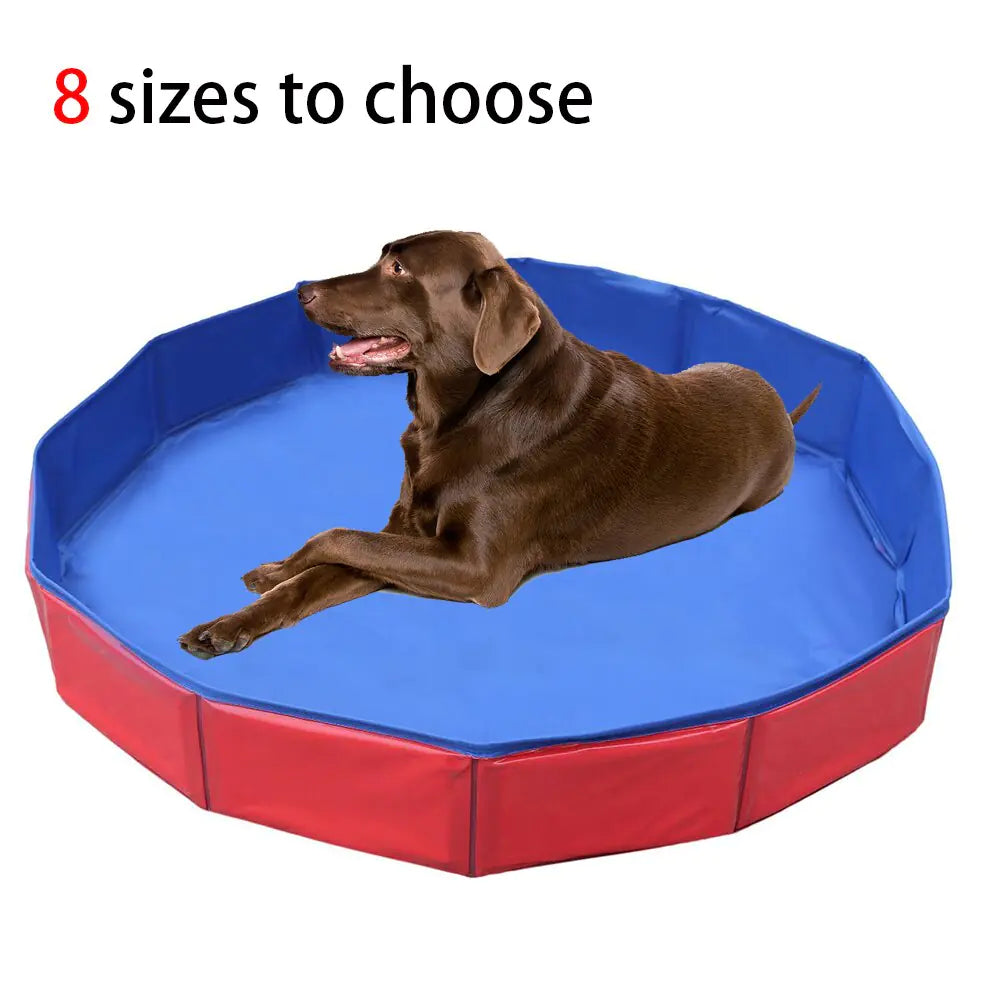 PVC Foldable Dog Pool Pet Bathtub Wash Pool Outdoor Indoor Swimming Tub Summer Cooling Bathing Pool Pet Dog Supplies Pfoten Plaza