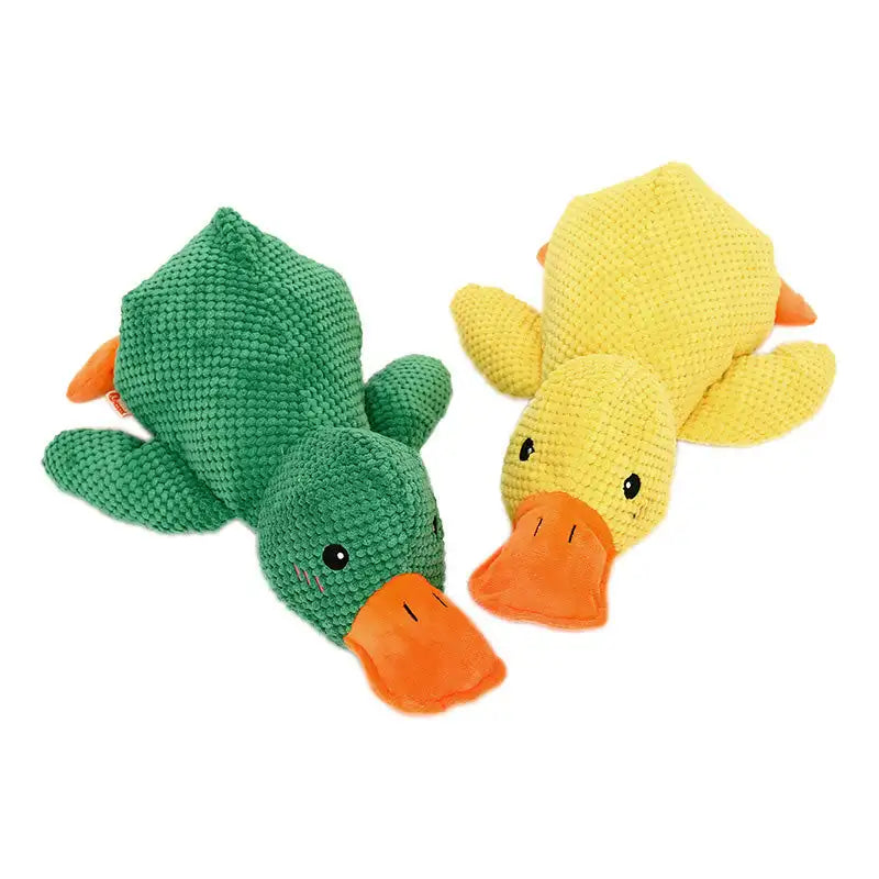 Durable Plush Chew Toy with Sounds for dogs Quack-Quack Duck Dog Toy Pfoten Plaza