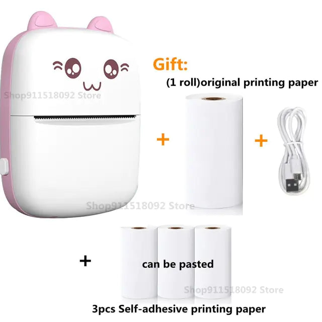 Cat Shape Mini Printer Pfoten Plaza