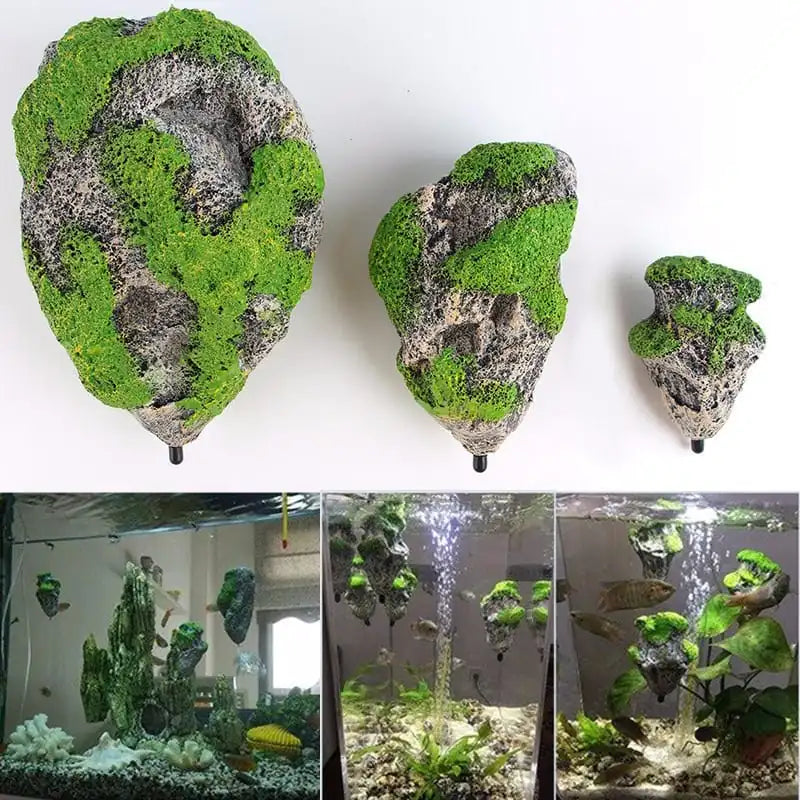 Floating Moss Rocks Aquarium Decorations Pfoten Plaza