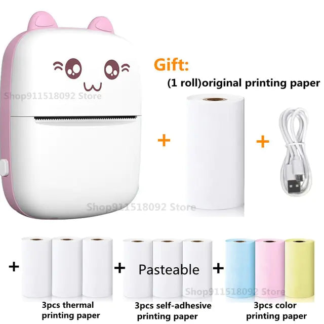 Cat Shape Mini Printer Pfoten Plaza