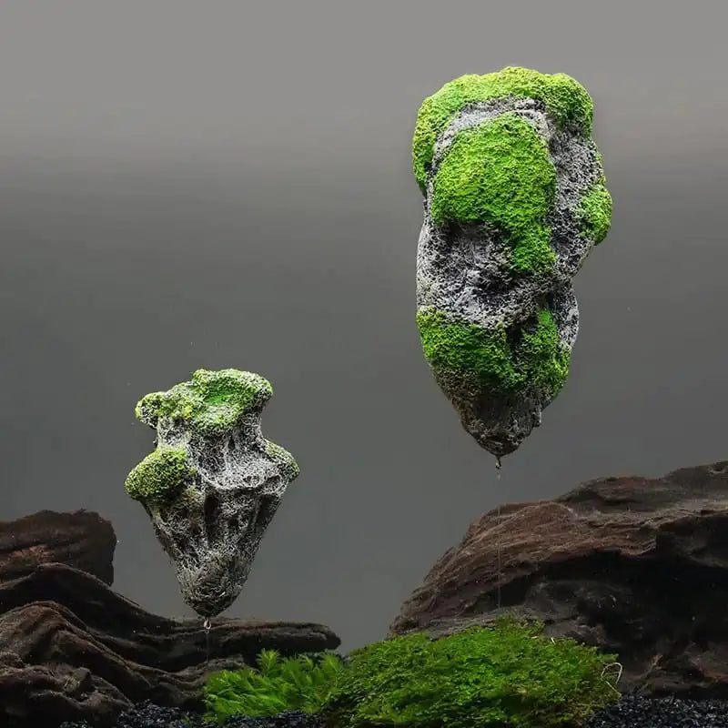 Floating Moss Rocks Aquarium Decorations Pfoten Plaza