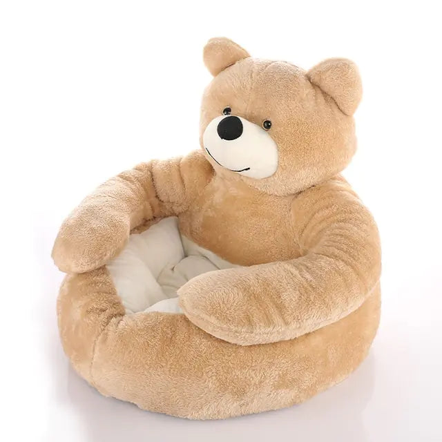 Super Soft Pet Bed Winter Warm Cute Bear Hug Cat Sleeping Mat Plush Large Puppy Dogs Cushion Sofa Comfort Pet Supplies Pfoten Plaza