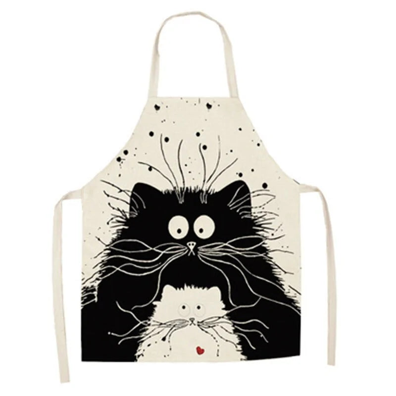 Cute Cat Print Cooking Kitchen Apron Pfoten Plaza