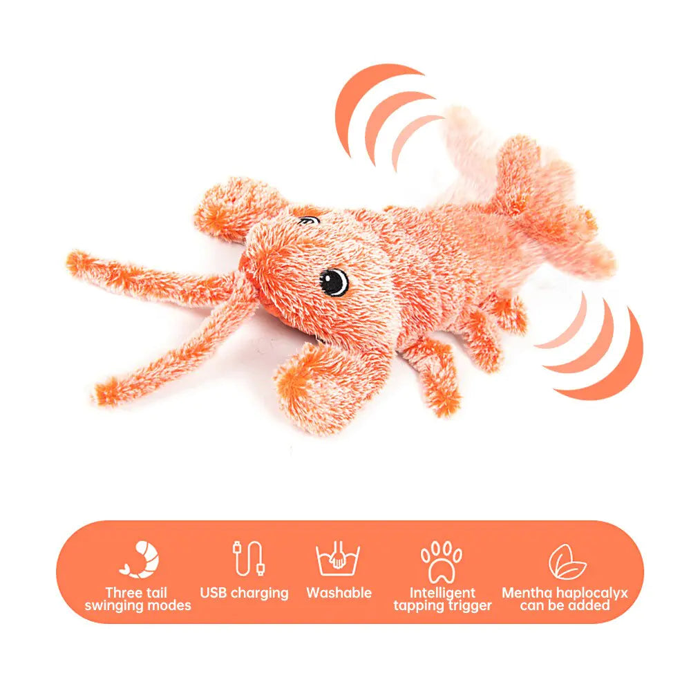 Jumping Shrimp Cat Toy Pfoten Plaza