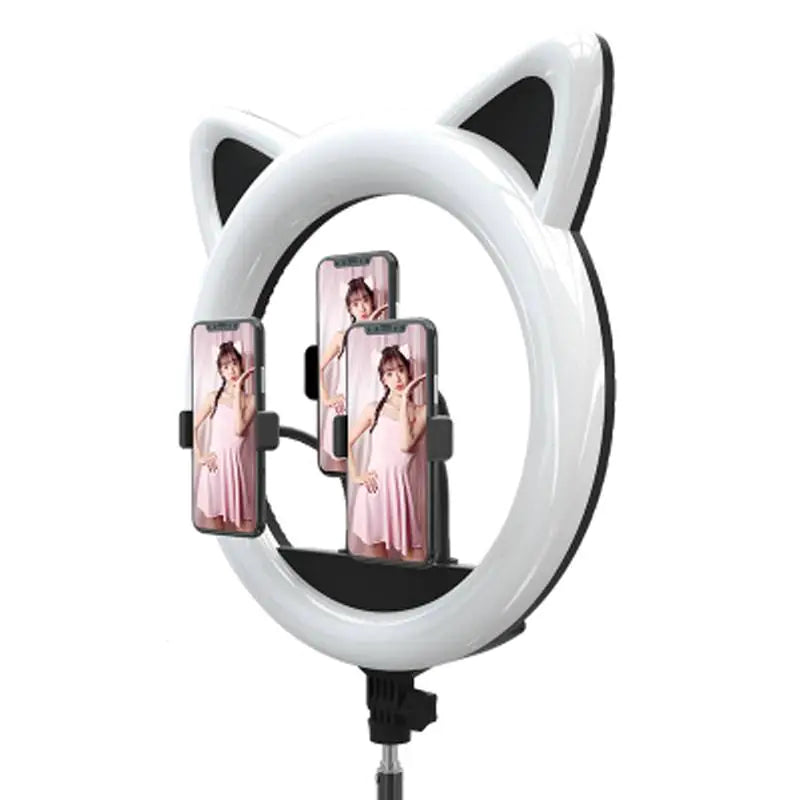 Ring Light With Cat Ear-Shaped Design Pfoten Plaza