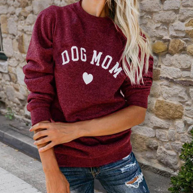 DOG MOM Print Sweatshirt Pfoten Plaza