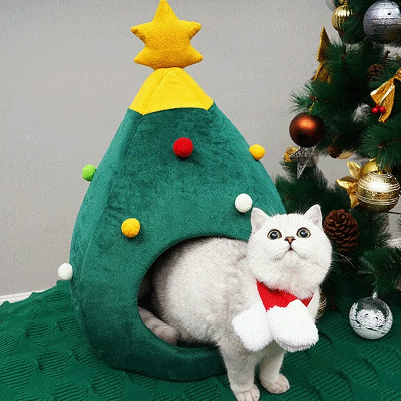 Christmas Cat House Pfoten Plaza