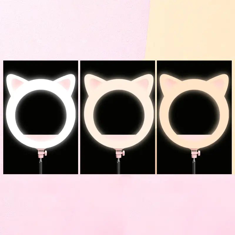 Ring Light With Cat Ear-Shaped Design Pfoten Plaza