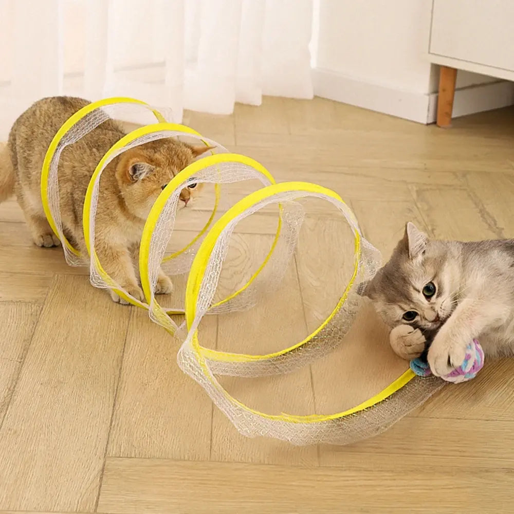 Foldable Spiral Cat Tunnel Pfoten Plaza