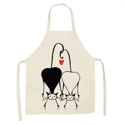 Cute Cat Print Cooking Kitchen Apron Pfoten Plaza