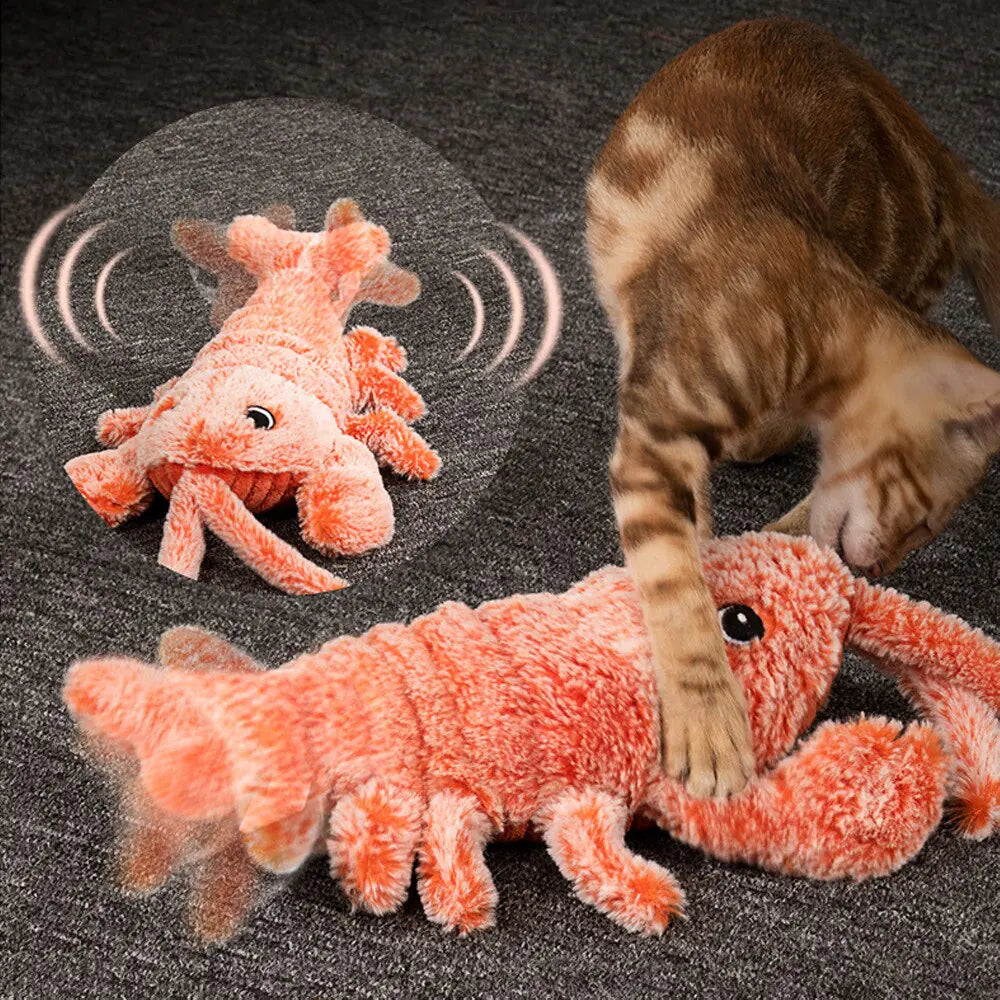 Jumping Shrimp Cat Toy Pfoten Plaza