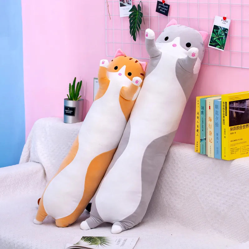 Cute Soft Long Cat Pillow Pfoten Plaza