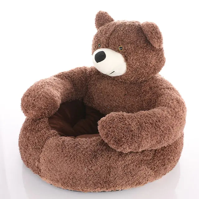 Super Soft Pet Bed Winter Warm Cute Bear Hug Cat Sleeping Mat Plush Large Puppy Dogs Cushion Sofa Comfort Pet Supplies Pfoten Plaza