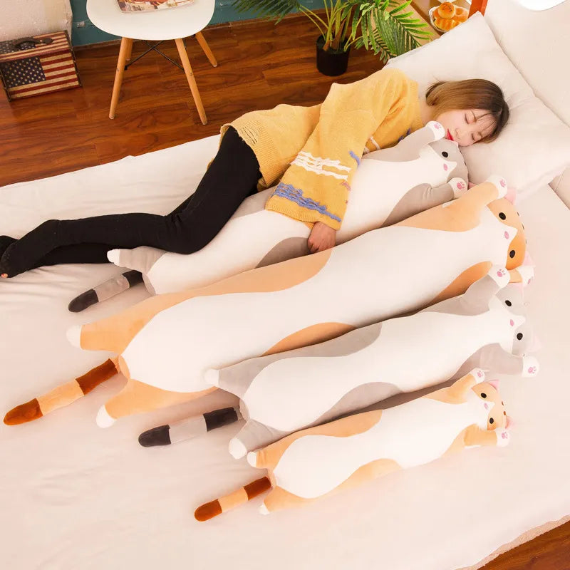 Cute Soft Long Cat Pillow Pfoten Plaza