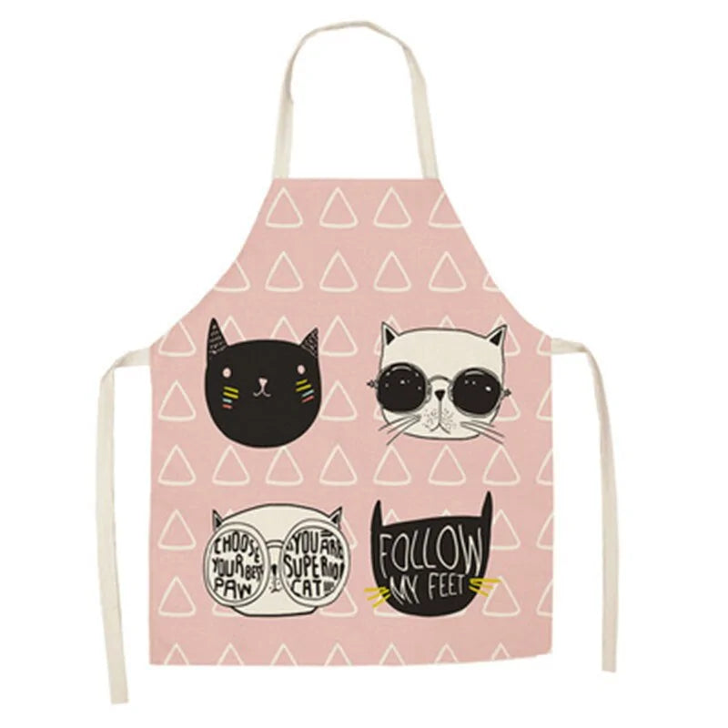 Cute Cat Print Cooking Kitchen Apron Pfoten Plaza