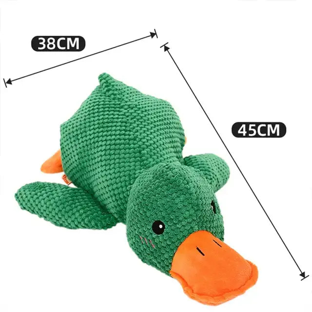 Durable Plush Chew Toy with Sounds for dogs Quack-Quack Duck Dog Toy Pfoten Plaza