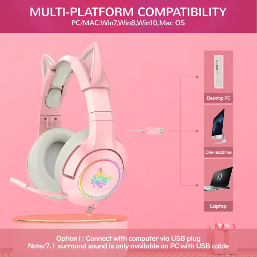 Cute Cat Ear Headphone with Mic Pfoten Plaza