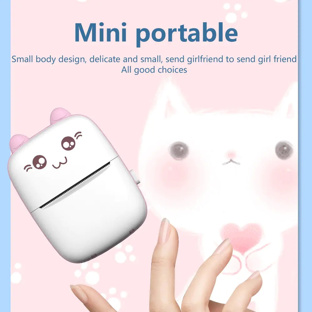 Cat Shape Mini Printer Pfoten Plaza