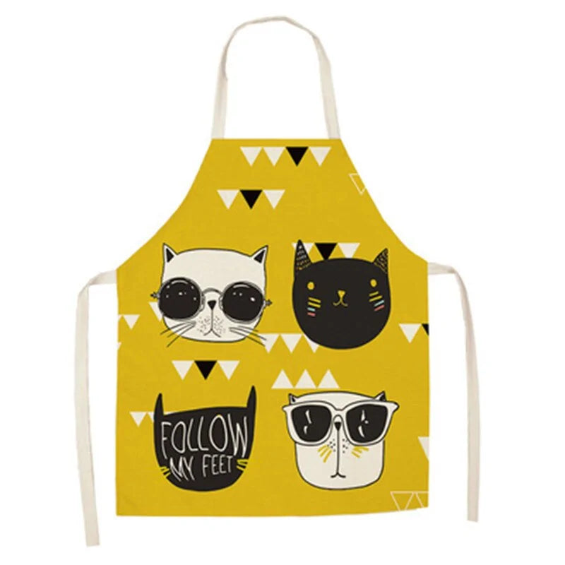 Cute Cat Print Cooking Kitchen Apron Pfoten Plaza