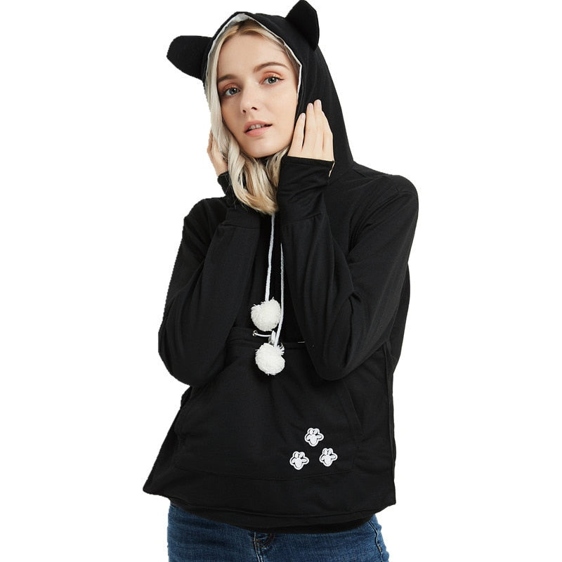 Katzen Hoodie Pfoten Plaza