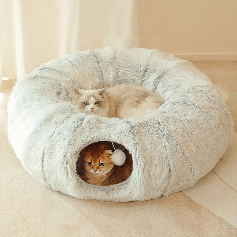 2-in-1 Rundtunnel-Katzenbett jencom